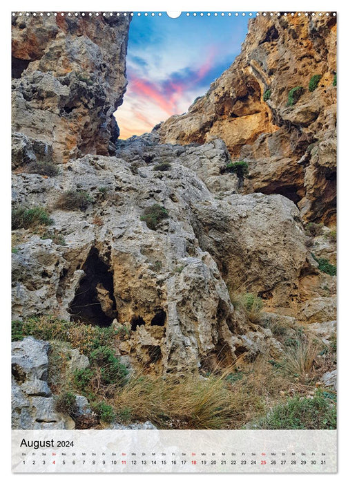Fascination de la Crète. Randonnée dans les gorges de Kourtaliotiko (Calendrier mural CALVENDO Premium 2024) 
