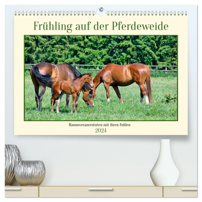 Spring on the horse pasture (CALVENDO Premium Wall Calendar 2024) 