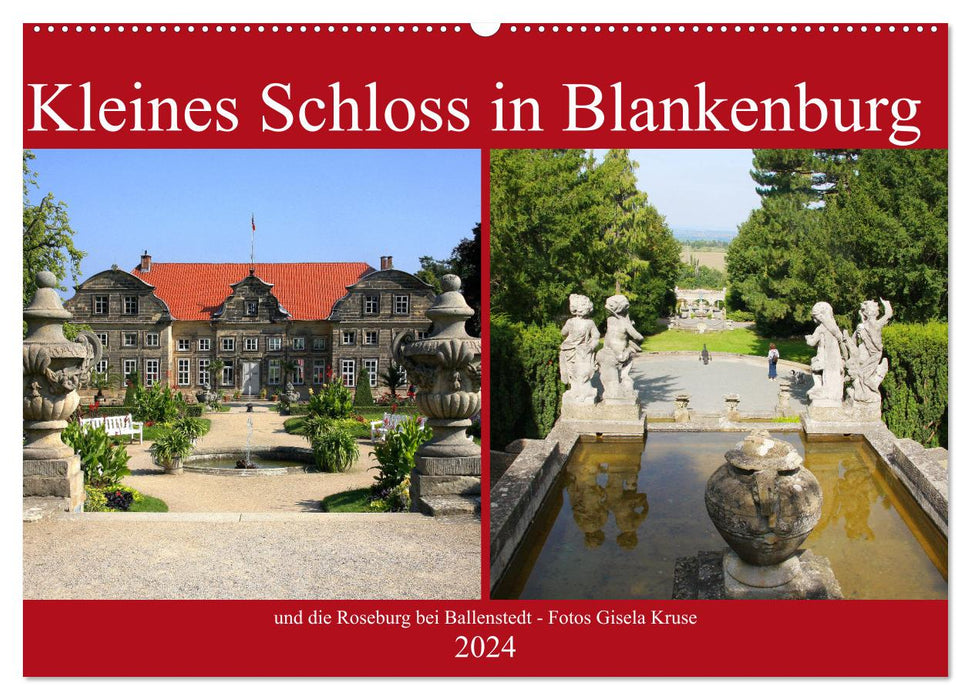 Kleines Schloss in Blankenburg und die Roseburg bei Ballenstedt (CALVENDO Wandkalender 2024)