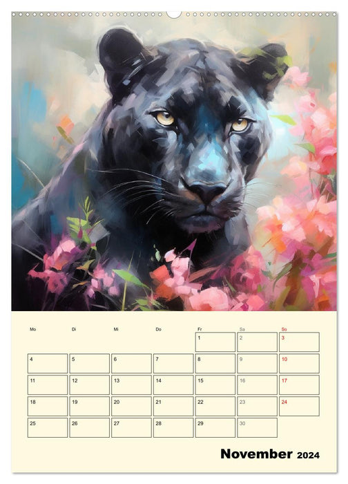 Big cats. Magical watercolors (CALVENDO Premium wall calendar 2024) 