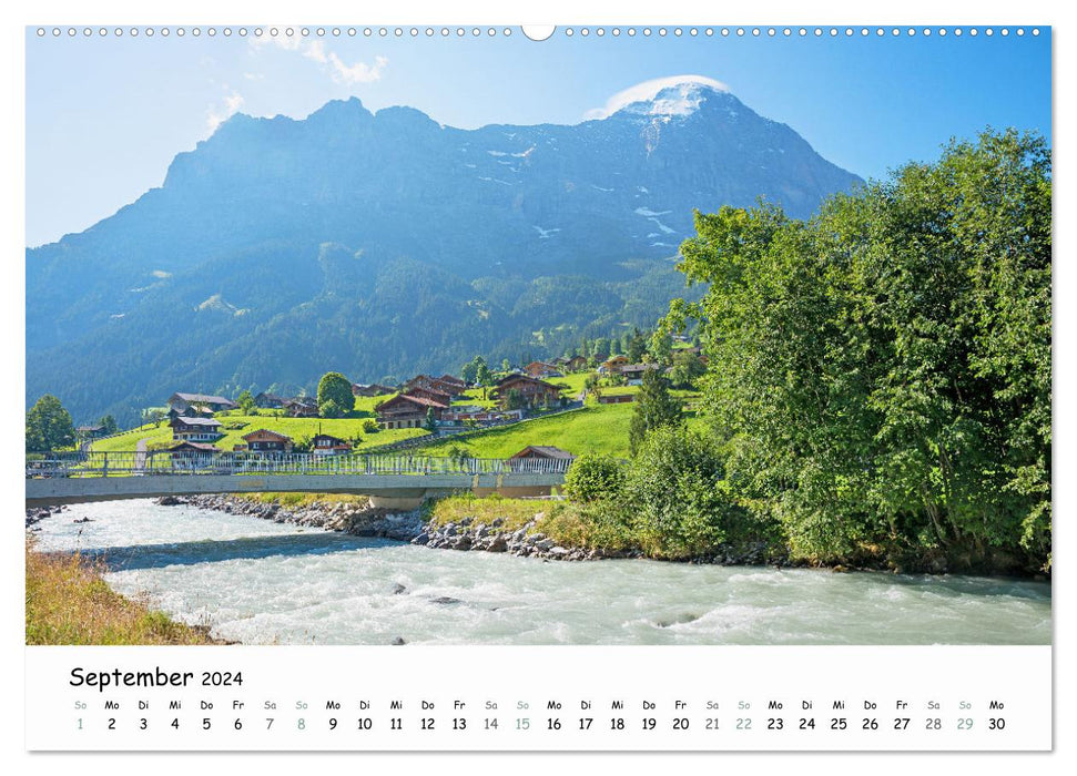 Faszination Berner Oberland 2024 - Wanderlust und Gipfelblick (CALVENDO Wandkalender 2024)