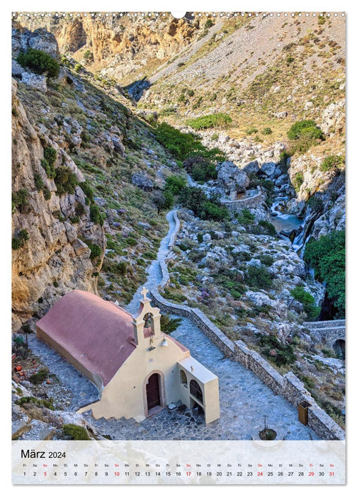 Fascination of Crete. Hike through the Kourtaliotiko Gorge (CALVENDO wall calendar 2024) 