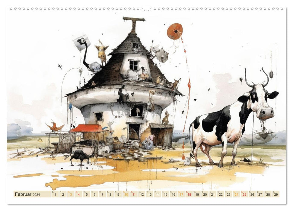 There's something going on on the farm (CALVENDO Premium Wall Calendar 2024) 