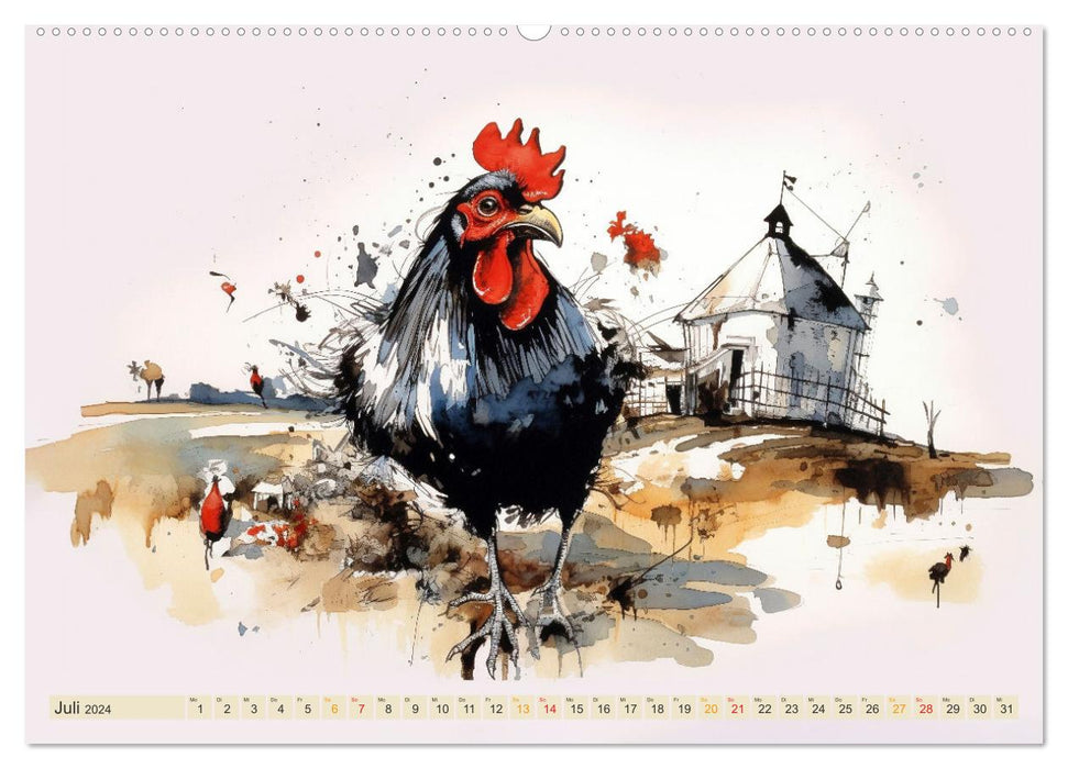 There's something going on on the farm (CALVENDO Premium Wall Calendar 2024) 