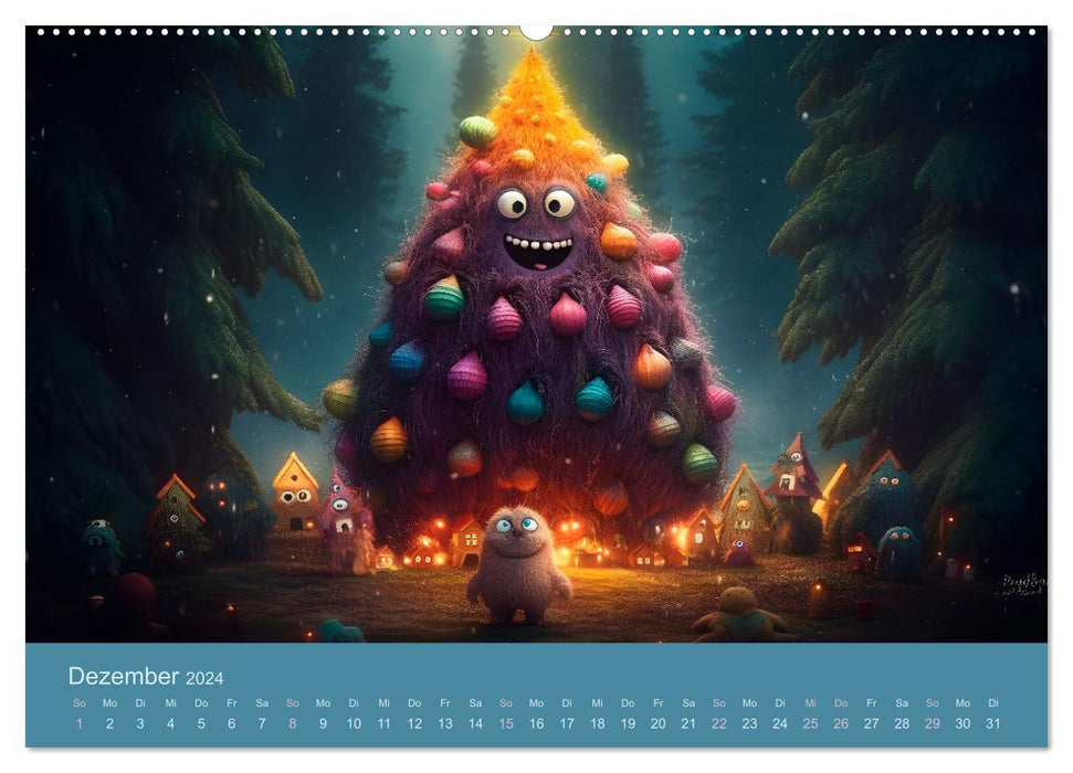 Monstermäßig durchs Jahr (CALVENDO Premium Wandkalender 2024)