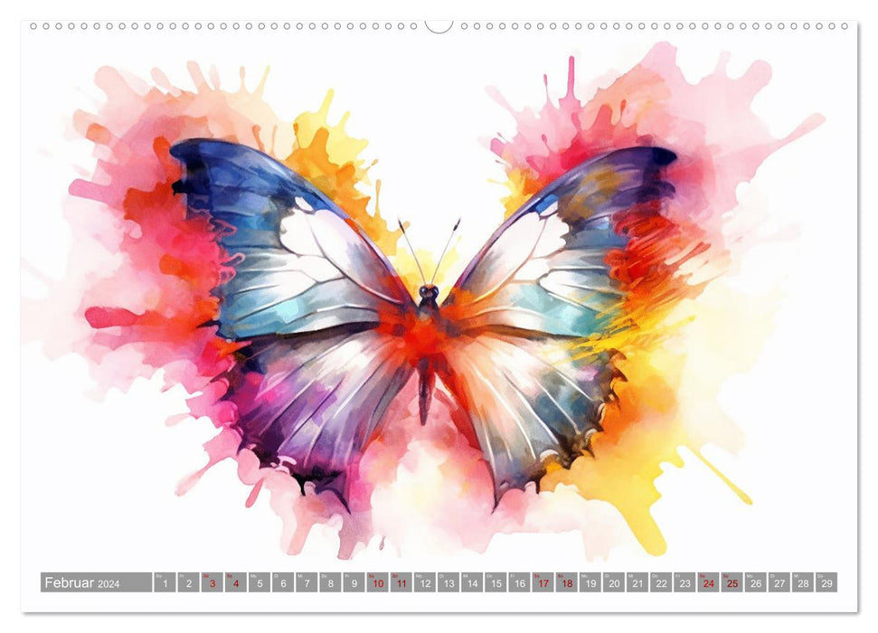 Schmetterlinge voller Kunst (CALVENDO Wandkalender 2024)