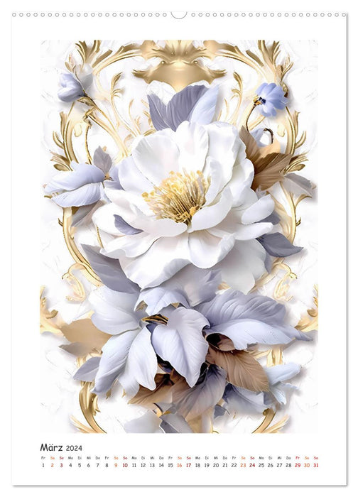 Blumen-Sinfonie (CALVENDO Premium Wandkalender 2024)