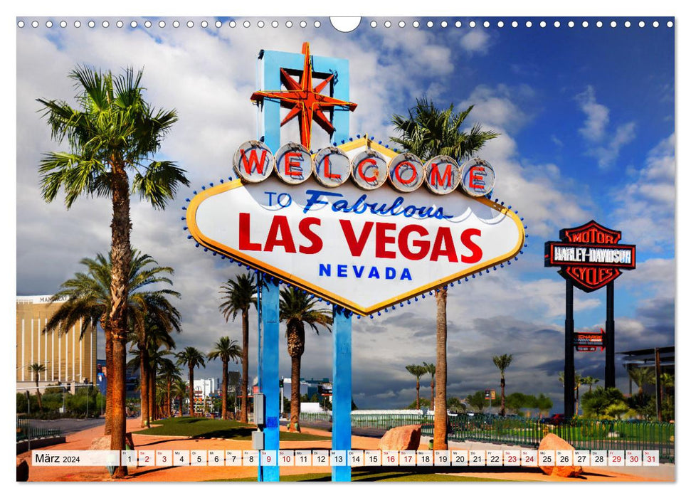 Las Vegas, Stadt der wahr gewordenen Träume (CALVENDO Wandkalender 2024)