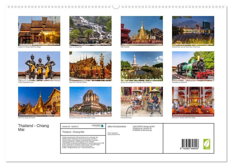 Thailand - Chiang Mai (CALVENDO Premium Wandkalender 2024)