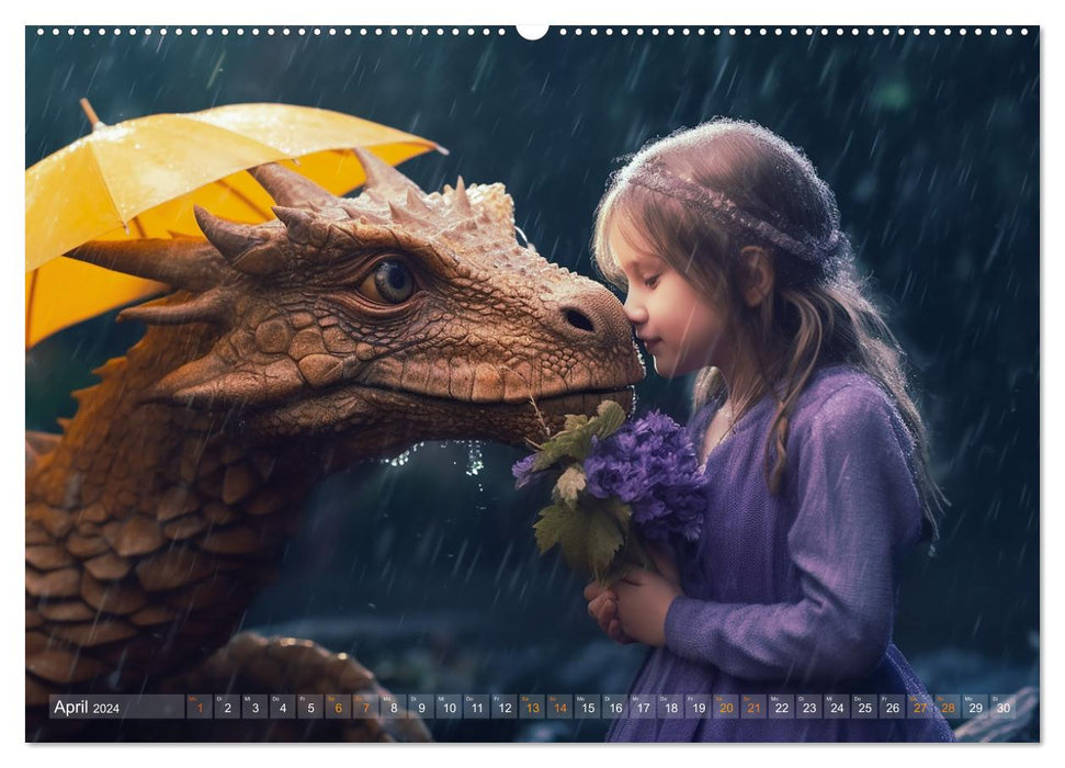 Drachenzeit . . nicht nur für Kinder (CALVENDO Premium Wandkalender 2024)