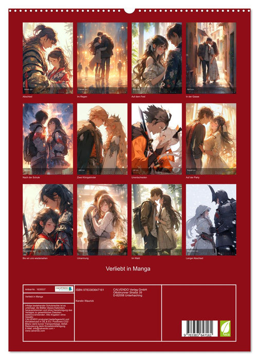 Verliebt in Manga (CALVENDO Premium Wandkalender 2024)