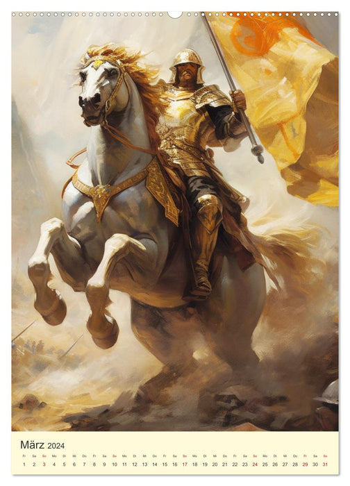 Der Drachenkönig. Ritter unter der Herrschaft des Biests (CALVENDO Premium Wandkalender 2024)