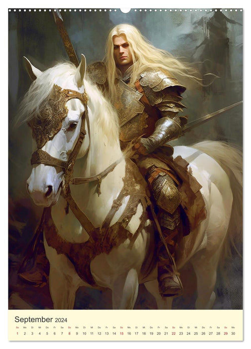 Der Drachenkönig. Ritter unter der Herrschaft des Biests (CALVENDO Premium Wandkalender 2024)