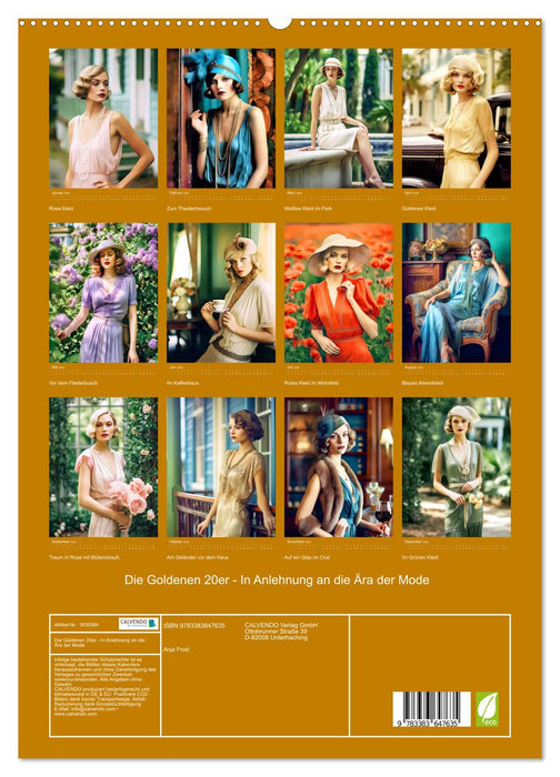 The Golden 20s - Based on the era of fashion (CALVENDO Premium Wall Calendar 2024) 