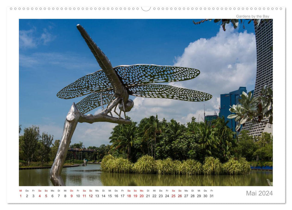 Singapur: Zwischen Wolkenkratzern und Superbäumen (CALVENDO Premium Wandkalender 2024)