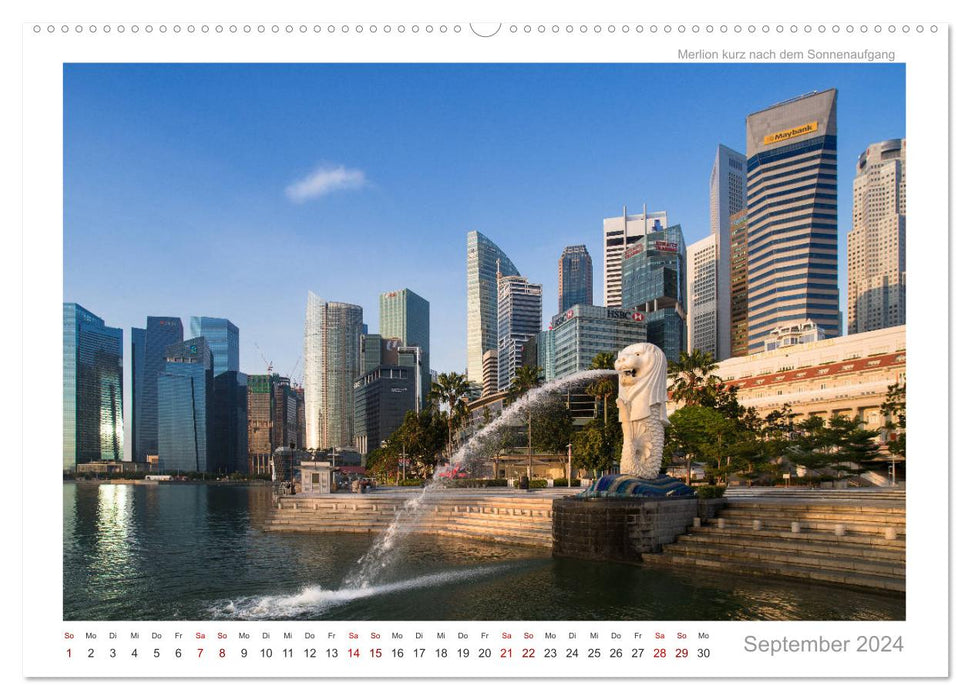 Singapur: Zwischen Wolkenkratzern und Superbäumen (CALVENDO Premium Wandkalender 2024)