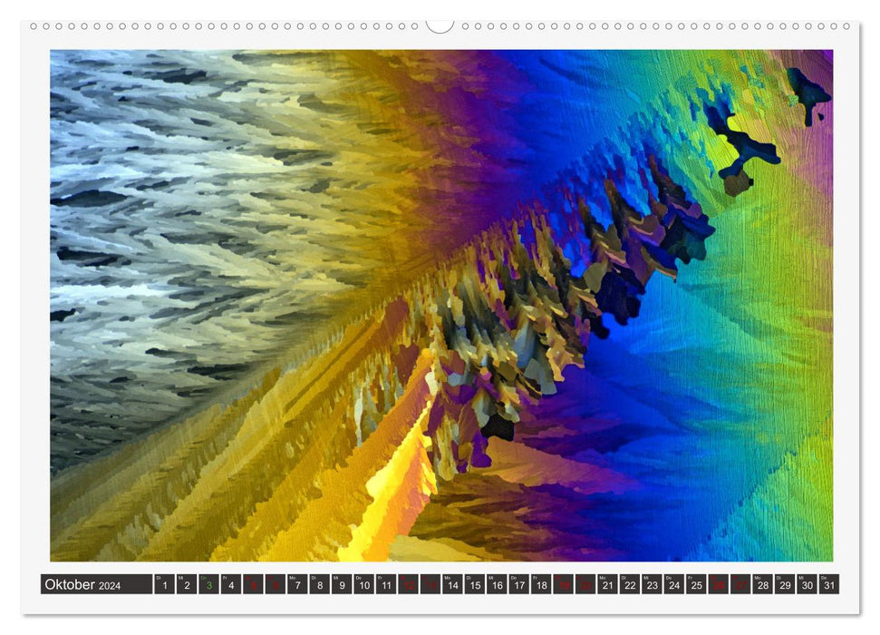 Farbenfrohe Mikrokristalle (CALVENDO Wandkalender 2024)