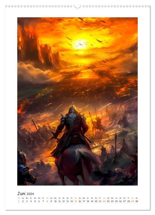 The Dragon Battle (CALVENDO wall calendar 2024) 