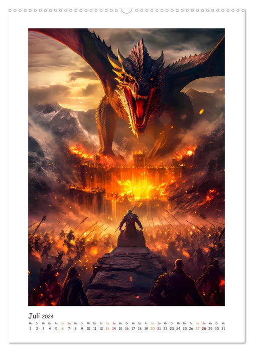 La Bataille du Dragon (Calendrier mural CALVENDO 2024) 