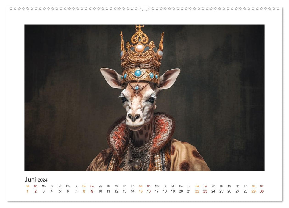Tierisch - Königlich (CALVENDO Wandkalender 2024)