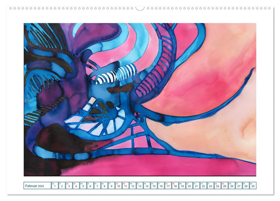Dégradés de couleurs couleur préférée coloré (calendrier mural CALVENDO 2024) 