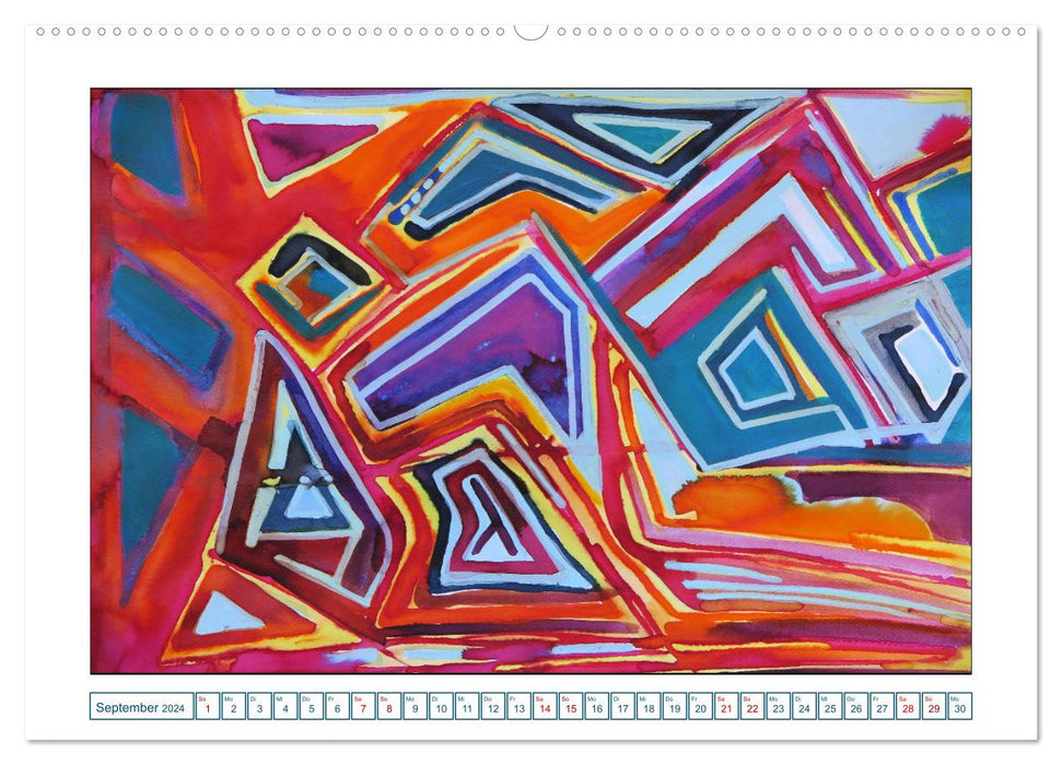 Dégradés de couleurs couleur préférée coloré (calendrier mural CALVENDO 2024) 