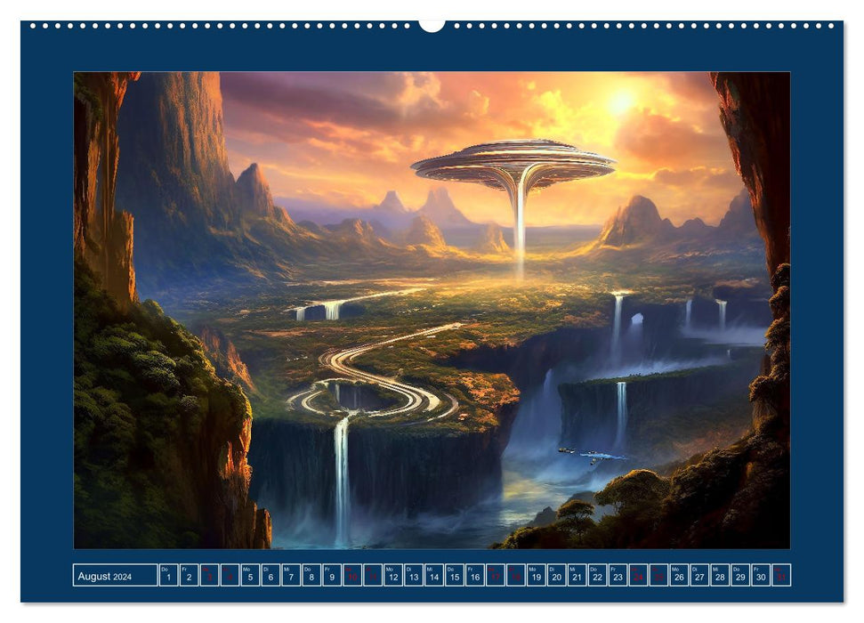 Unterwegs mit Außerirdischen (CALVENDO Wandkalender 2024)