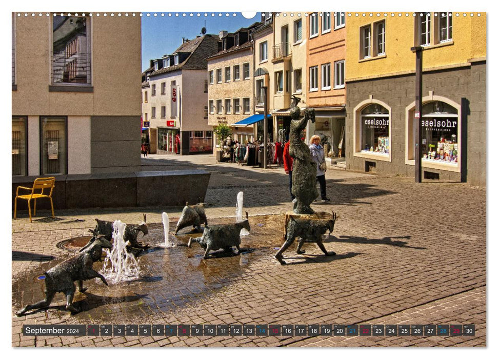 Vues de la ville de Bitburg, la ville de la bière du sud de l'Eifel (calendrier mural CALVENDO 2024) 