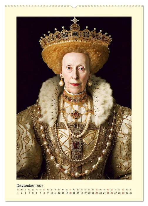 Portraits médiévaux. Inspiré de la famille royale Tudor (calendrier mural CALVENDO 2024) 