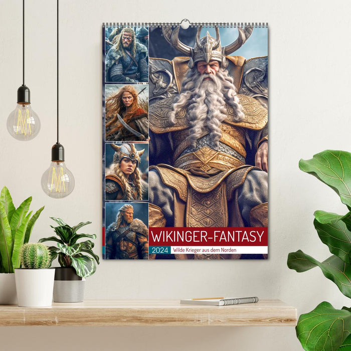 Wikinger-Fantasy. Wilde Krieger aus dem Norden (CALVENDO Wandkalender 2024)