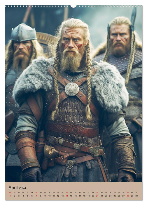 Fantaisie viking. Guerriers sauvages du nord (Calendrier mural CALVENDO 2024) 