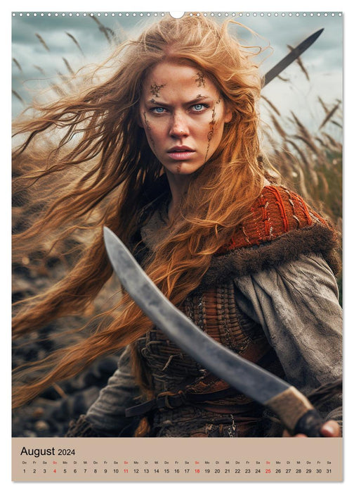 Viking fantasy. Wild warriors from the north (CALVENDO wall calendar 2024) 