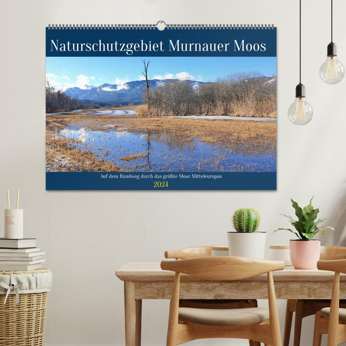 Naturschutzgebiet Murnauer Moos - Auf dem Rundweg durch das größte Moor Mitteleuropas (CALVENDO Wandkalender 2024)