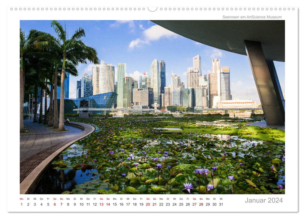 Singapore: Between skyscrapers and super trees (CALVENDO wall calendar 2024) 