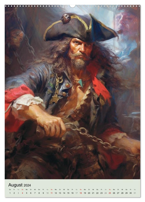 Pirate fantasy. Wild pirate romance in the Middle Ages (CALVENDO wall calendar 2024) 