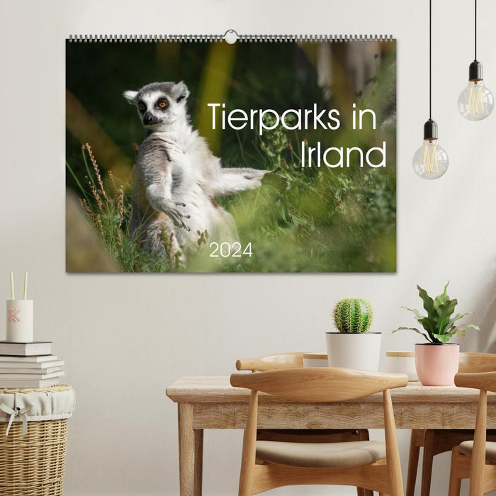 Parcs animaliers en Irlande (Calendrier mural CALVENDO 2024) 
