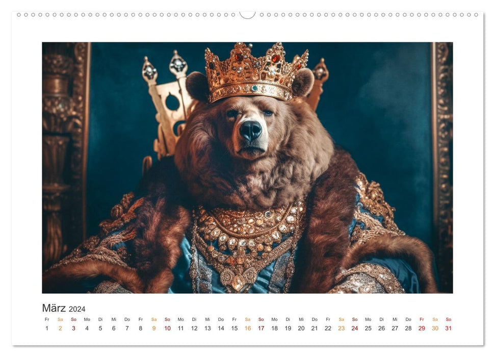Tierisch - Königlich (CALVENDO Premium Wandkalender 2024)