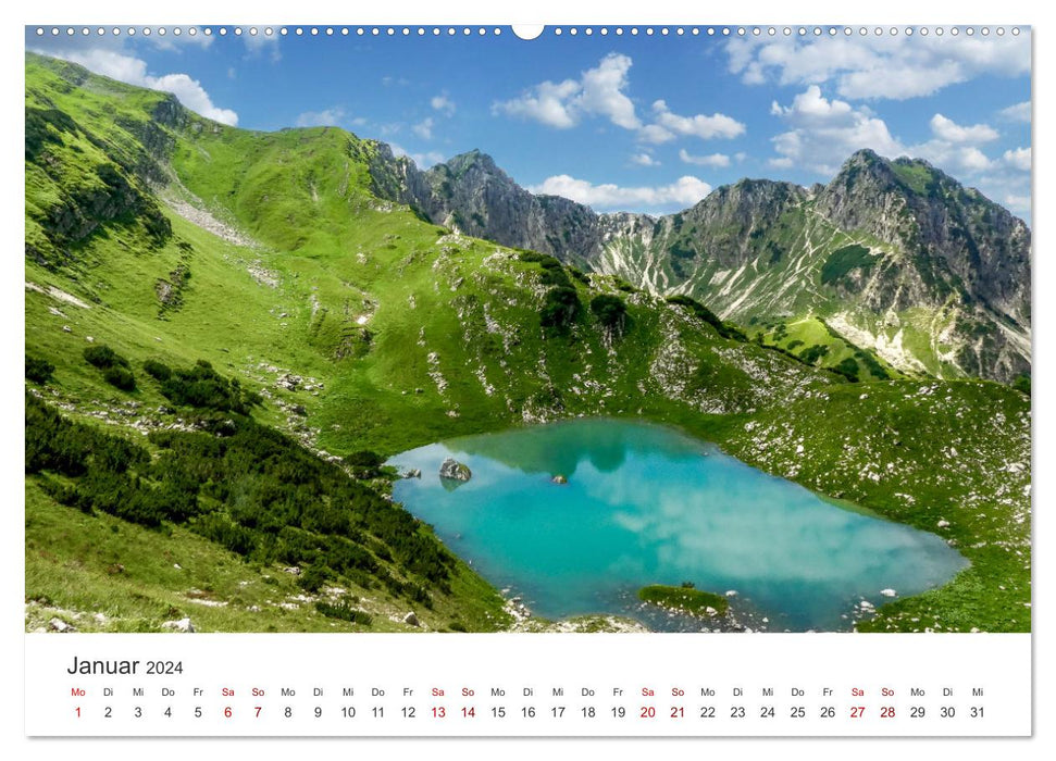 Oberstdorf - mountain paradise in the Alps (CALVENDO Premium Wall Calendar 2024) 
