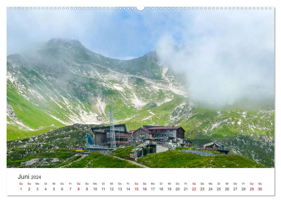 Oberstdorf - mountain paradise in the Alps (CALVENDO Premium Wall Calendar 2024) 