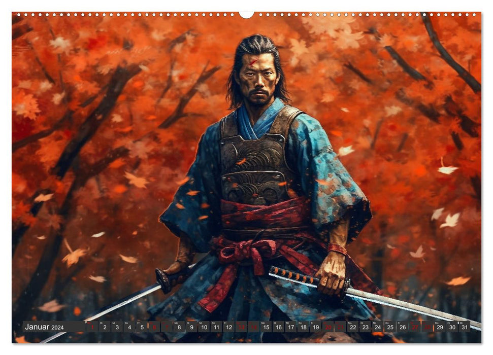 Samurai - a life in meditation (CALVENDO Premium Wall Calendar 2024) 