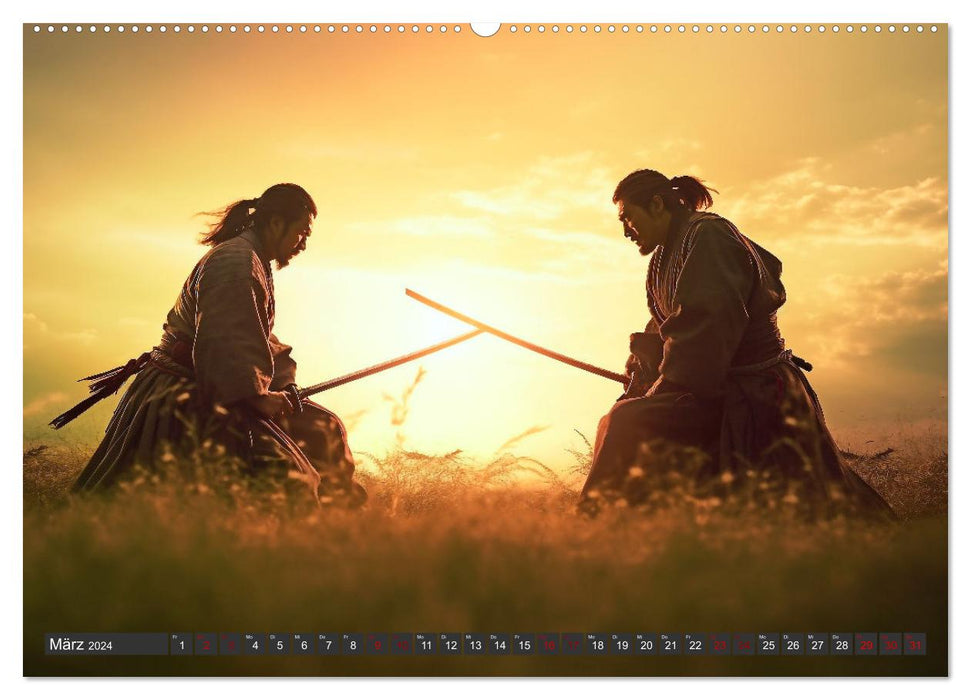 Samurai - ein Leben in Meditation (CALVENDO Premium Wandkalender 2024)