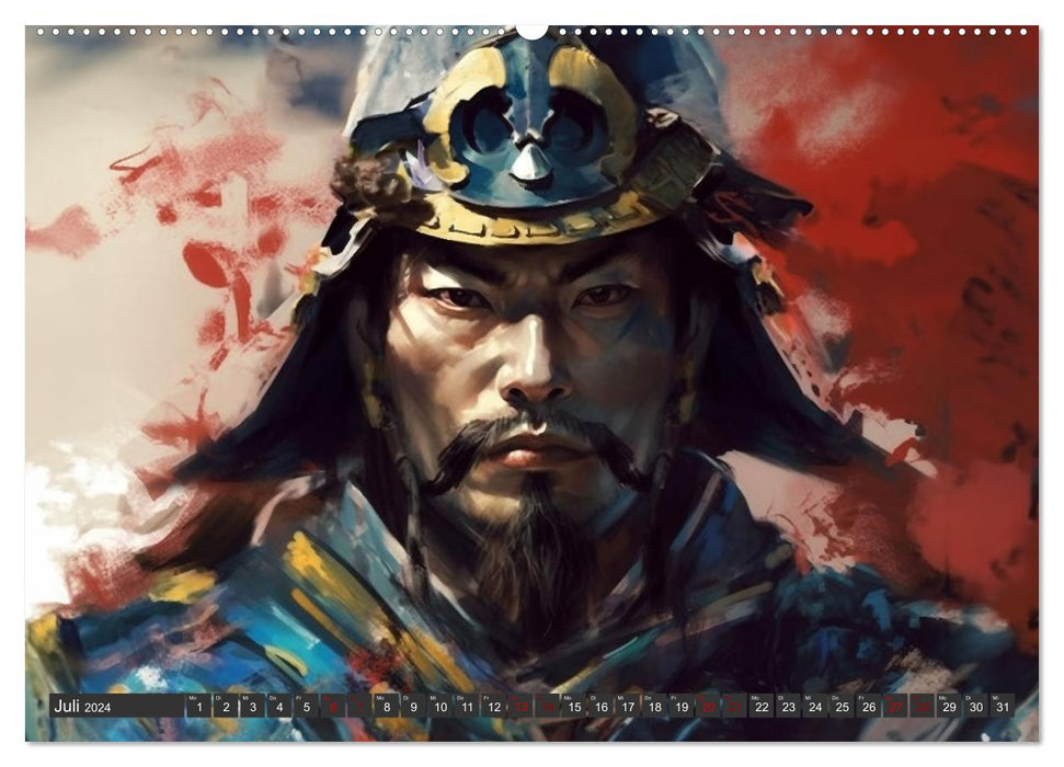 Samurai - ein Leben in Meditation (CALVENDO Premium Wandkalender 2024)