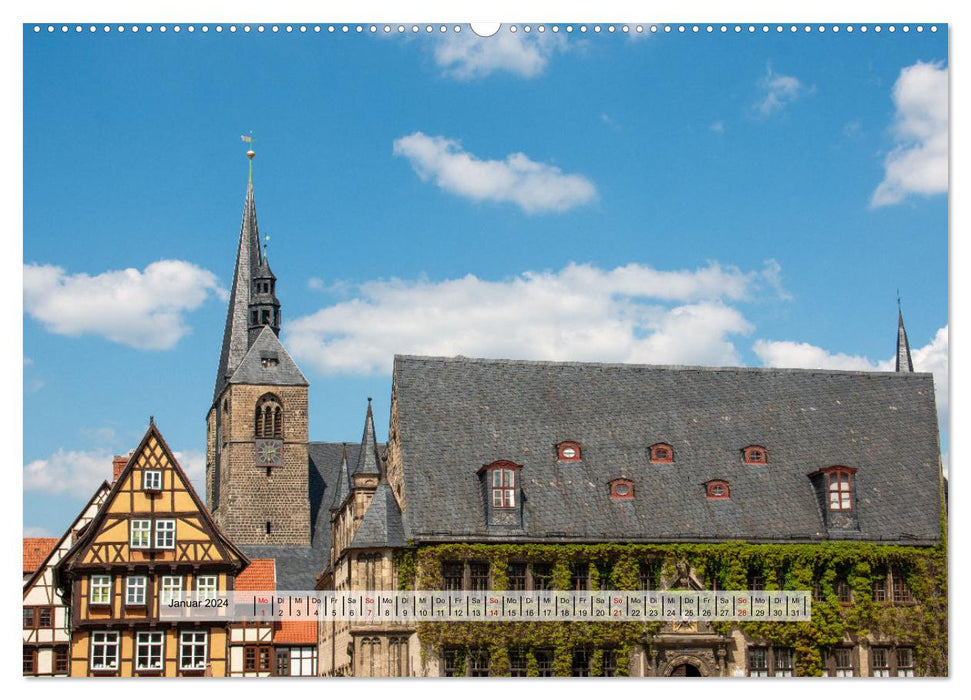 Historical Quedlinburg - Saxony-Anhalt (CALVENDO Premium Wall Calendar 2024) 