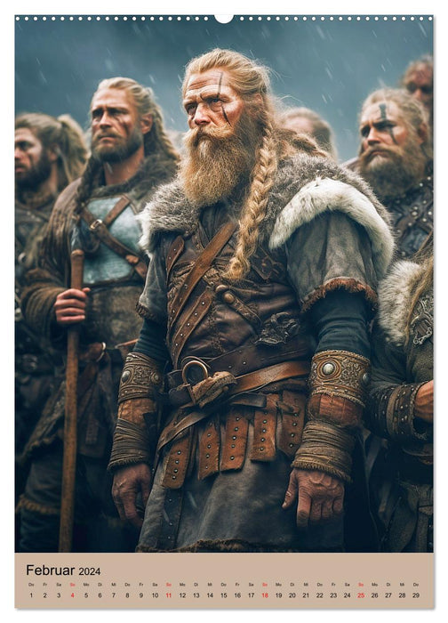 Viking fantasy. Wild warriors from the north (CALVENDO Premium Wall Calendar 2024) 