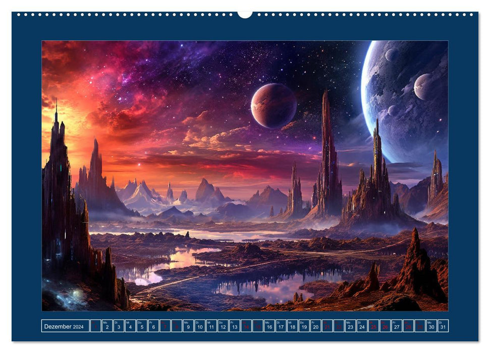 On the road with extraterrestrials (CALVENDO Premium wall calendar 2024) 