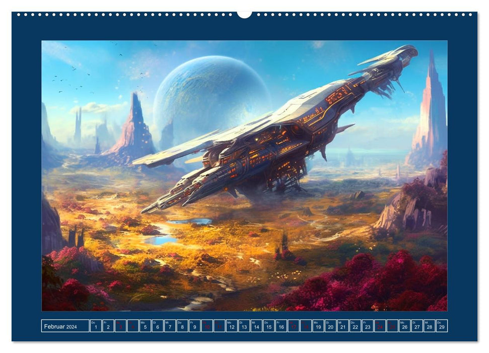 Unterwegs mit Außerirdischen (CALVENDO Premium Wandkalender 2024)