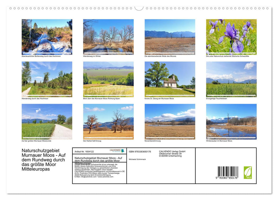 Naturschutzgebiet Murnauer Moos - Auf dem Rundweg durch das größte Moor Mitteleuropas (CALVENDO Premium Wandkalender 2024)