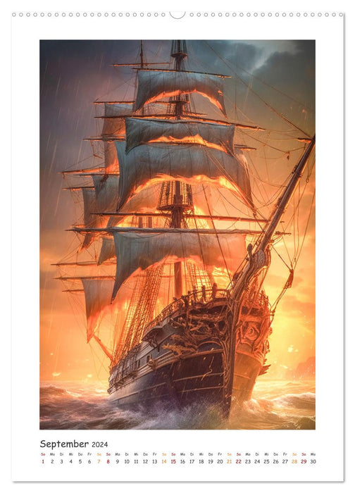 Piratenschiffe (CALVENDO Wandkalender 2024)