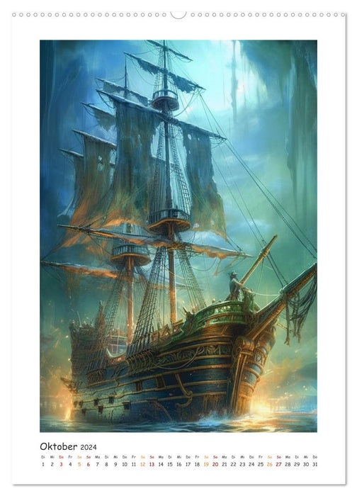 Piratenschiffe (CALVENDO Premium Wandkalender 2024)