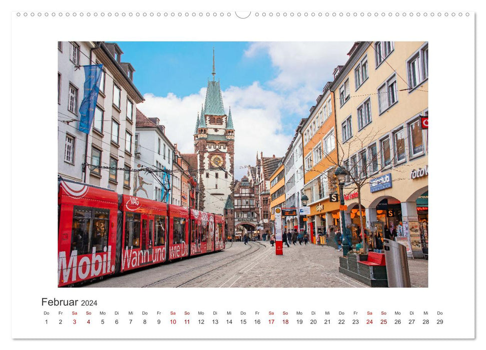 Freiburg - Breisgau Metropolis (CALVENDO wall calendar 2024) 
